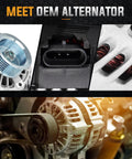 80 Amp 12V Alternator For 1999-2002 4Runner 3.4L, 2000-2004 Tacoma 3.4L, And 2000-2002 Tundra 3.4L Replacement.