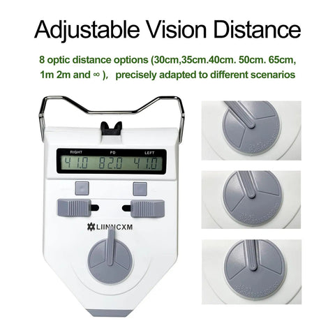 Digital Pupillary Distance Meter For Precise PD Measurements Ophthalmic Tool With 0.5 Millimeter Resolution on white plastic device