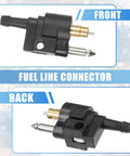 Three Piece Marine Boat Fuel Line Connector Fittings Set With 8mm Male And Female Quick Connects For Yamaha Outboard Fuel Tank Hose