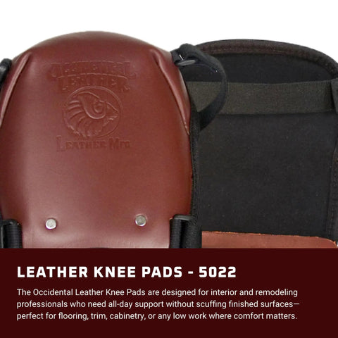 Knee Pads For Pros With Top Grain Leather, All Day Comfort, Floor Safe And Non Marking Design, Thick High Density Padding