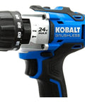 Close-up of 1/2 Inch 24V Max Brushless Cordless Hammer Drill Bare Tool Only With Variable Speed Two Speed Gearbox