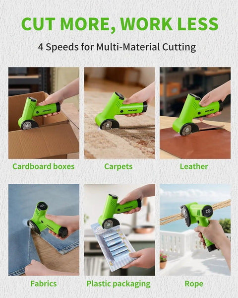 Electric Fabric And Cardboard Cutter, Smooth Cutting Machine With Durable Sk5 Blade, Eases Wrist Fatigue for cutting cardboard, fabric, and leather.