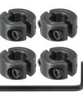 Tough As Nails Heavy Duty Bore 8 mm Double Split Shaft Collar With 18 mm Outer Diameter And 9 mm Thickness Carbon Steel Locking Collar Clamp Set Screw And Hex Wrench Pack Of Four For Machine Tools And Automotive Applications