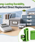 Genuine Cutter Head Replacement For Brother Pt-E100, Pt-D200, Pt-D210 Label Makers in office setting for easy labeling.