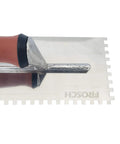 Stainless Steel Square Notch Tile Trowel One Quarter Inch By One Quarter Inch Pro Grade Heavy Duty Construction With Comfort Grip Handle