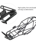 Heavy Duty RC Roll Cage Metal Frame For 1/10 Scale Crawler Trucks Full Tube Chassis Durable Black Metal Construction 355mm Length
