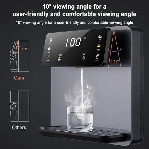 Wall Mounted Instant Hot And Cold Water Dispenser with three seconds quick heat, electronic child lock, and sleek white finish