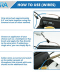 Rosin Paste Solder Flux For Electronics No Clean Formula Lead And Lead Free Solder On Circuit Boards And Copper Wire With No Goop Mess And Easy Wetting For Precise Control 2 Oz Jar - how to use instructions for wires with images showing steps of stripping, applying flux, and soldering with ease.