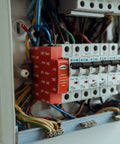 Automatic Aerosol Fire Suppression Kit For Electrical Cabinets And Control Panels Boasting Thermal Activation And Zero Drama Flame Stopping In A Compact Self Triggering Guard mounted inside a control panel.