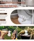 Sharp Ceramic Toilet Bolt Caps 2 Pack White Cat Design Decorative Screw Covers Halt Rust And Keep Your Bathroom Floors Looking Crisp With No Sweat Clip On Installation For Casual Homeowners installed near a toilet.