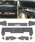 ECOTRIC front bumper bare-metal steel kit with winch-mount plate for 1984–2001 Jeep Cherokee XJ; panels laid out
