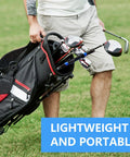 Grip Trainer For Golf Build Grip Strength Improve Swing Accuracy And Train Correct Hand Position For A Consistent Reproducible Swing All Levels Golf Training Aid shown with golf bag on grass