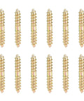 Top Shelf Double Ended Steel Screws M5 M6 Zinc Plated pack of 20, ideal for heavy duty woodworking projects.