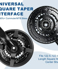 Mountain Bike Crankset FC TY301 3x6 7 8 Speed Drivetrain 24T 34T 42T Gears Square Set 170mm Crank Arm Aluminum