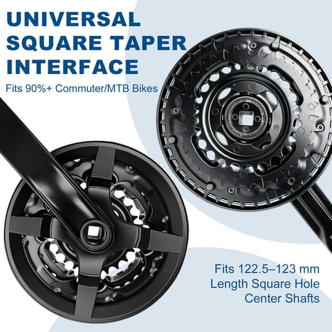 Mountain Bike Crankset FC TY301 3x6 7 8 Speed Drivetrain 24T 34T 42T Gears Square Set 170mm Crank Arm Aluminum