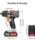 Cordless Impact Wrench With Half Inch Chuck For Bustin Bolts And Quick Work, tools dimensions and LED feature