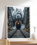 Dope Steam Train Vintage Locomotive Canvas Poster Wall Art For Bedroom And Living Room Decor Retro Railway Tunnel Scene Unframed 24x36 Inch High Resolution Waterproof Eco Solvent Print