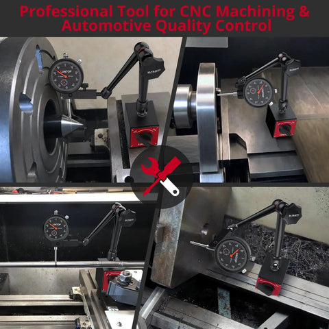 Pro Grade Dial Indicator With Magnetic Base 176 Lbs 80 Kg 1 Inch 0.001 Inch Imperial Dial Test Gauge Set With Storage Case For Lathe 3D Printer CNC Car Workshop on lathe and CNC setups