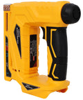 Built Tough And Rock Solid 2In1 Cordless Brad Nailer And Narrow Crown Stapler showing yellow and black design, ergonomic handle, battery compartment.