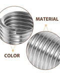 Close-up of 10 Pack Stainless Steel Threaded Screw Inserts Kit For Thread Repair And Reinforcement showing material and color details