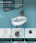 Rectangular Vessel Sink 19x15 White Ceramic Above-Counter Vanity Basin with slick edges in modern blue bathroom.