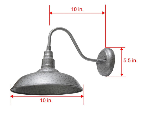 Outdoor Wall Light With Galvanized Metal Build And Mounting Kit Included For Quick No Fuss Install Front Entry Or Back Porch Lighting