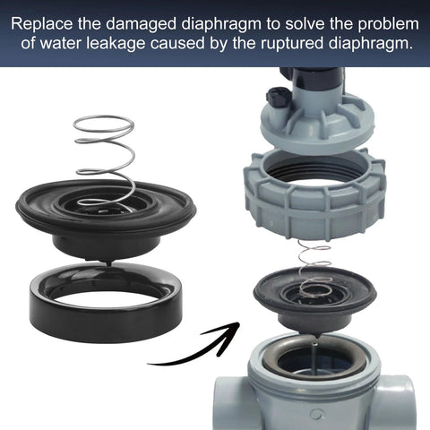 Exploded view of Aulpq diaphragm assembly for Irritrol sprinkler valve 2400/2600/2700DPR, 3/4–1 in, includes spring