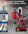 Beast Mode Magnetic Drill Press With 1.57 Inch Capacity 1450W Motor 820 RPM 13000N Magnetic Base Twist Adapter Heavy Duty