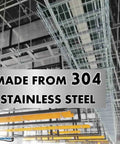 Stainless Steel Cable Tray Bulk Pack 180 Pcs 10 Feet Long 6 Inch Wide 4 Inch Deep Wire Mesh Cable Management Rack For Cords Organizer NEC Approved For Network Fiber Optic Installations Heavy Duty Pro Grade, made from 304 stainless steel