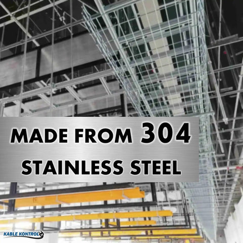 Stainless Steel Cable Tray Bulk Pack 180 Pcs 10 Feet Long 6 Inch Wide 4 Inch Deep Wire Mesh Cable Management Rack For Cords Organizer NEC Approved For Network Fiber Optic Installations Heavy Duty Pro Grade, made from 304 stainless steel