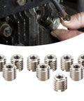 Top 10Pc Reducing Nut Thread Insert Kit Made From Durable 303 Stainless Steel Fix Stripped Holes Like A Pro In Cars And Machinery With Strong M4x0.7 Female By M8x1.25 Male Fit For Any Heavy Duty Repair Job Right Now. M4x0.7 to M8x1.25 stainless steel inserts for stripped automotive threads
