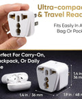 Must Have UK To US Travel Adapter 2 Pack For North America With Dual Inputs Lets You Charge Two Devices At Once