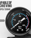 Gauge of High Pressure Bike Shock Pump With 300 PSI for Rear Shocks and Suspension Forks Schrader and Presta Valve Compatible