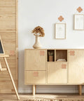 Top Shelf Four Leaf Wooden Drawer Knobs Pack Of Twelve Heavy Duty Natural Beech Wood Cabinet Pulls With Screws on modern furniture.