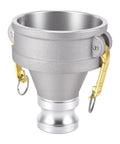 Built Like A Tank Type Da Camlock Reducer Fitting With Rugged Aluminum Hose Adapter Coupler for industrial water transfer.