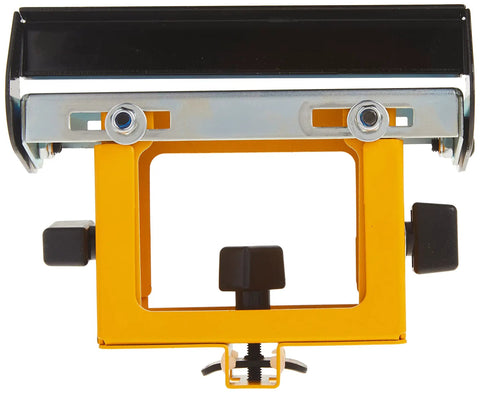 Built Tough Miter Saw Workpiece Stop And Adjustable Rail Support With Quick Release Flip Up Design top view showing durable construction.