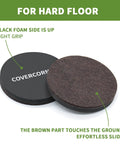 Eight Piece Two In One Furniture Sliders Set For Carpet And Hardwood Floors, dual mode felt sliders for hardwood