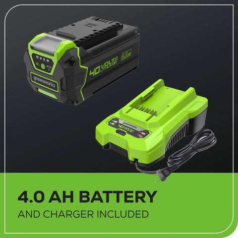 40V 4.0Ah battery and charger for 40V 20 Inch Brushless Cordless Lawn Mower With 4Ah Battery And Charger, 4 In 1 Cutting Deck