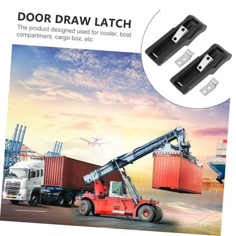 Heavy Duty Beefed Up Stainless Steel Over Center Door Latch With Soft Touch Rubber Pull Handle For Tight Install Spaces And Solid Cabinet Or Toolbox Quick Lockdown