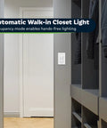 Motion Sensor Switch With PIR Detection Auto On Auto Off 180 Degree Field Of View No Neutral Required on closet wall