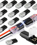 Double Wire Push-In Connector With Locking Buckle For Easy No-Twist Splices And Secure Electrical Wire Connections Kit