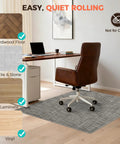 35 By 47 Inch Office Chair Mat For Hardwood Floors Heavy Duty Computer Desk Floor Protector in a home office setting