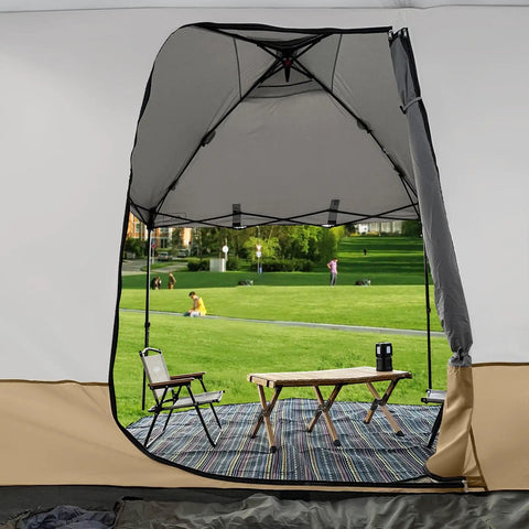 Two Person Canopy Side Tent For 10x10 Or 10x20 Gazebos With Mesh Window Easy Up Cube Tent For Camping Storage Or Events