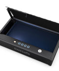 Open Biometric Gun Safe for Pistols with 3 Ways Quick Access Fingerprint Digital PIN and Key, portable UL1037 certified safe.