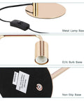 Gold Desk Lamp Set Of 2 Industrial Metal Table Lamps details: metal lamp base, E26 bulb base, non-slip base