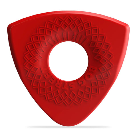 Red Axe Blade Medium Guitar Pick with Smooth Edge, Ergonomic Grip, Versatile 3 Sided Tip, 0.6mm and 2.0mm Bevels for Rock Blues Metal