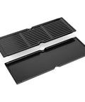 Porcelain Cast Iron Grill Grates And Griddle Plate Replacement For Char Griller Grills delivers even heat retention, set of two