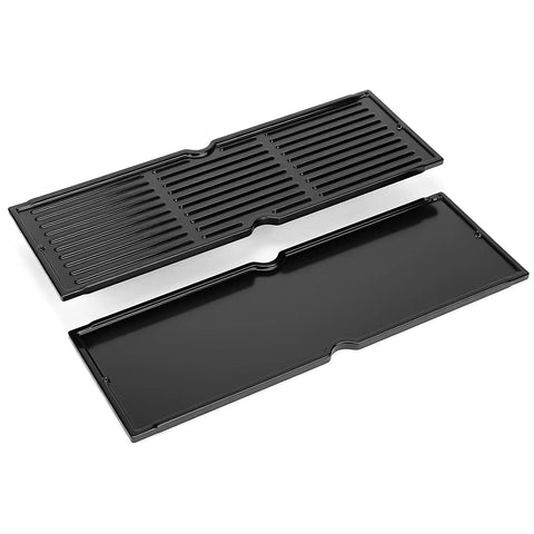 Porcelain Cast Iron Grill Grates And Griddle Plate Replacement For Char Griller Grills delivers even heat retention, set of two