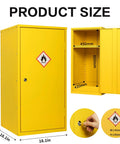 Heavy Duty Flammable Storage Cabinet In Galvanized Steel With Adjustable Shelves, Hazardous Materials Safety Cabinet