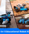 Ranger 3 In 1 Coding Robot Kit For Kids 10 Plus Bluetooth Edition Build Land Raider Tank Nervous Bird And Dashing Raptor Arduino Scratch Learning 16 Coding Projects STEM Kit The Epic Gift 3-in-1 educational robot kit with tank, self-balance car and racing car